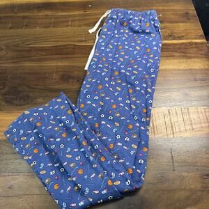 Vineyard Vines Whale Print Pajama Sleep Pants Lounge Cotton Men's Size XS Blue